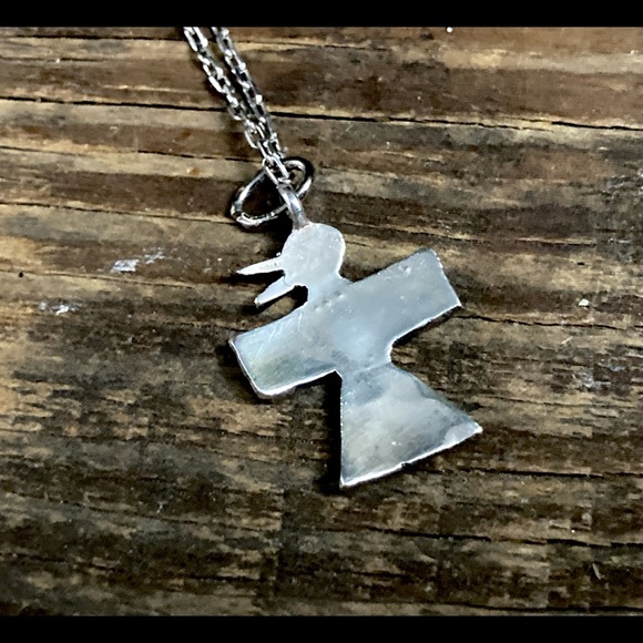 Vintage Native American Sterling Silver Zuni Thunderbird Pendant - Picture 5 of 7